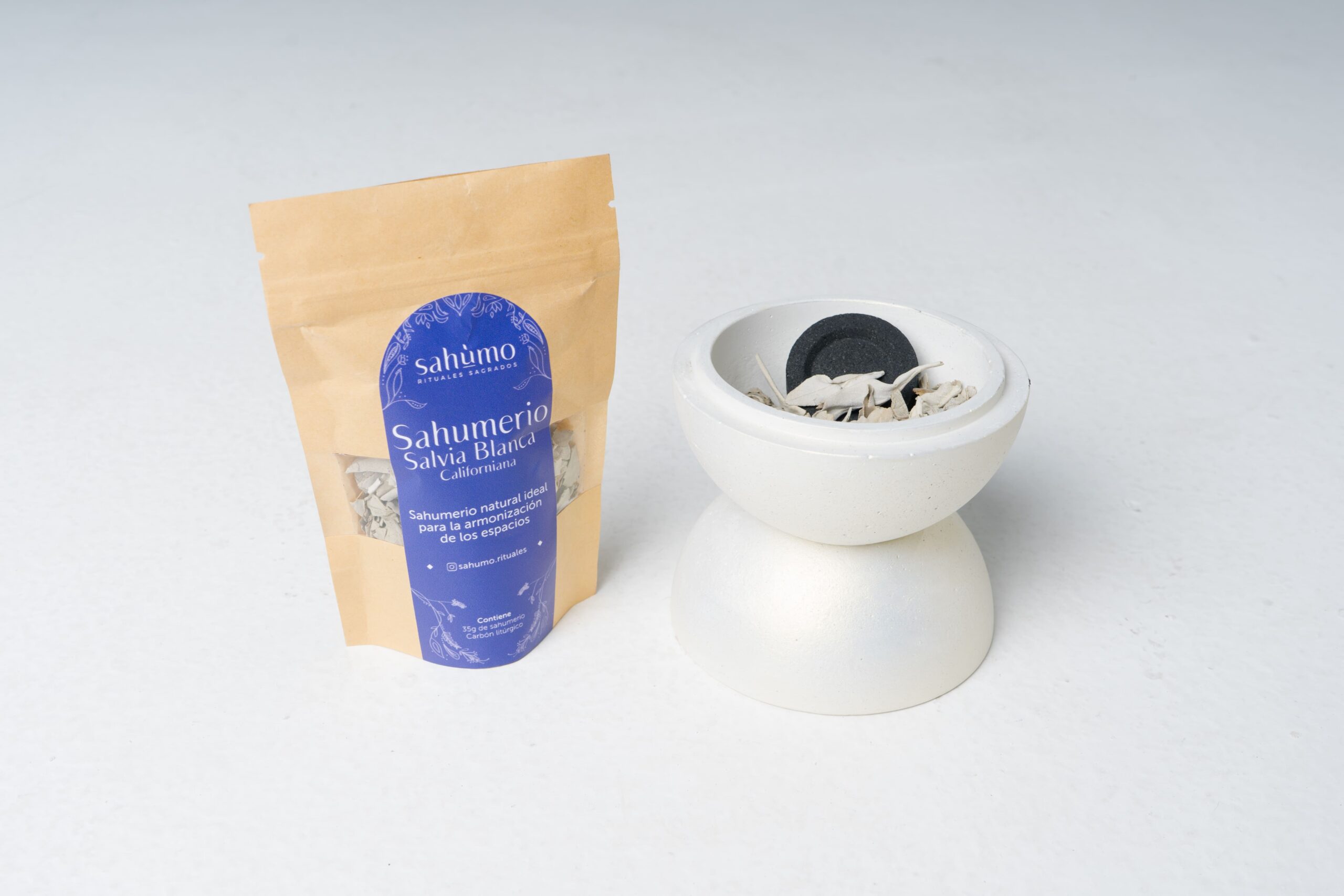 sahumerio de salvia blanca