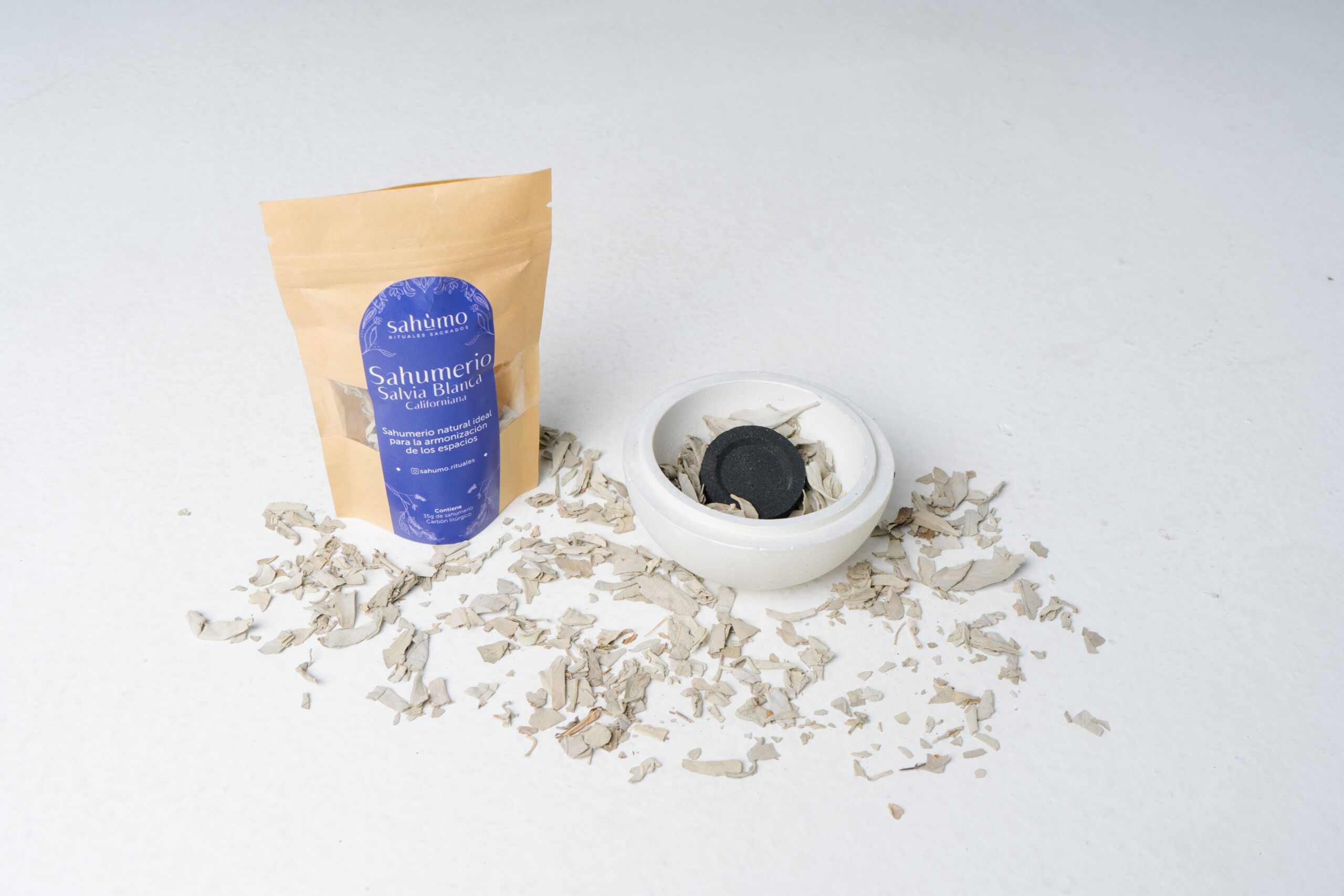 sahumerio de salvia blanca